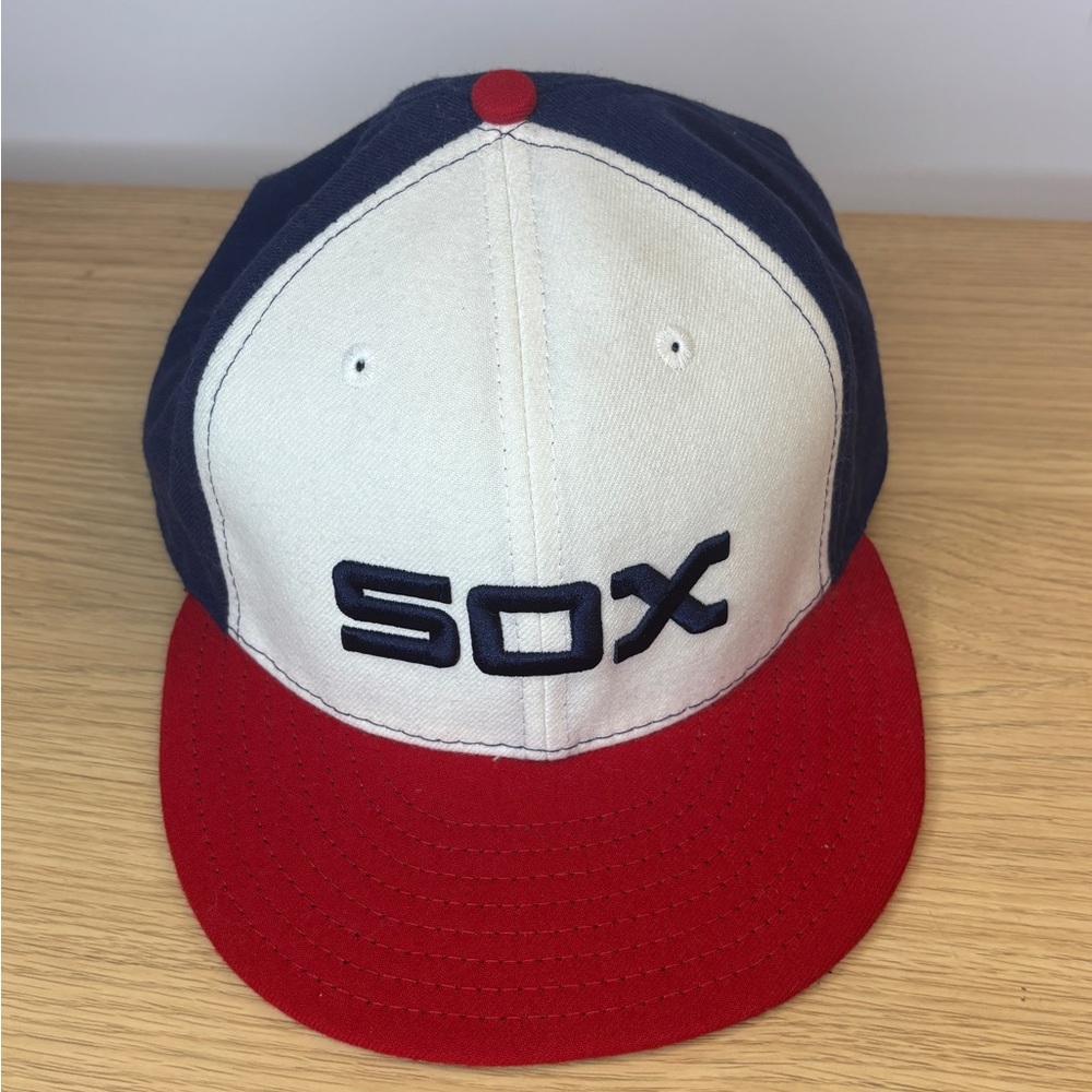 Vintage 80’s‎ Chicago White Sox Red and Blue New Era Baseball Cap 7 5/8 Fit